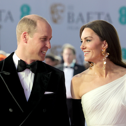 Catherine, Princess of Wales and Prince William, Prince of Wales attend the EE BAFTA Film Awards 2023 at The Royal Festival Hall on February 19, 2023 in London, England. The Prince of Wales, President of the British Academy of Film and Television Arts (BAFTA), and The Princess will attend the Awards ceremony before meeting category winners and EE Rising Star Award nominees. 