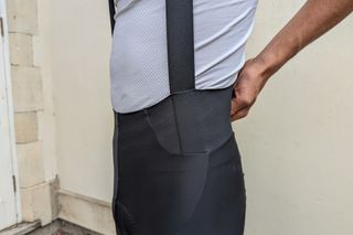 Endura Pro SL EGM shorts black worn with white base layer side on against white background