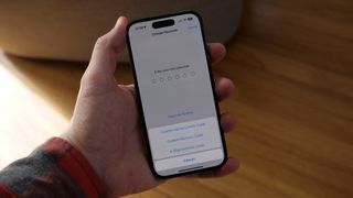 iPhone 14 Pro passcode options screen