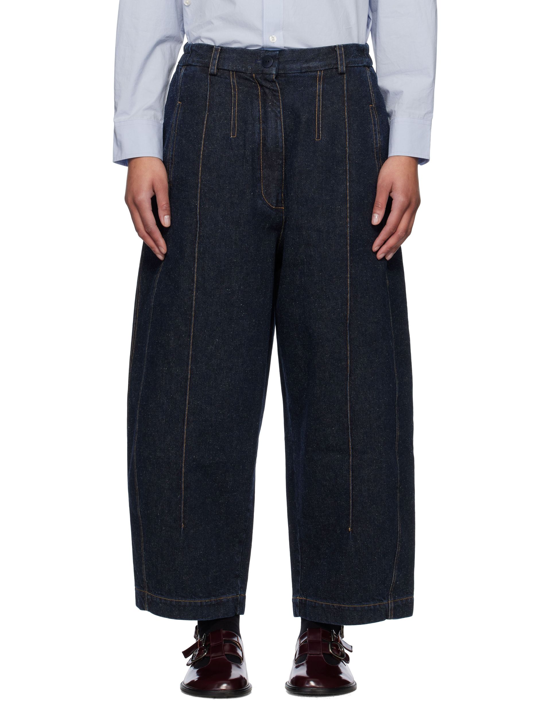Cordera, Blue Seam Curved Jeans
