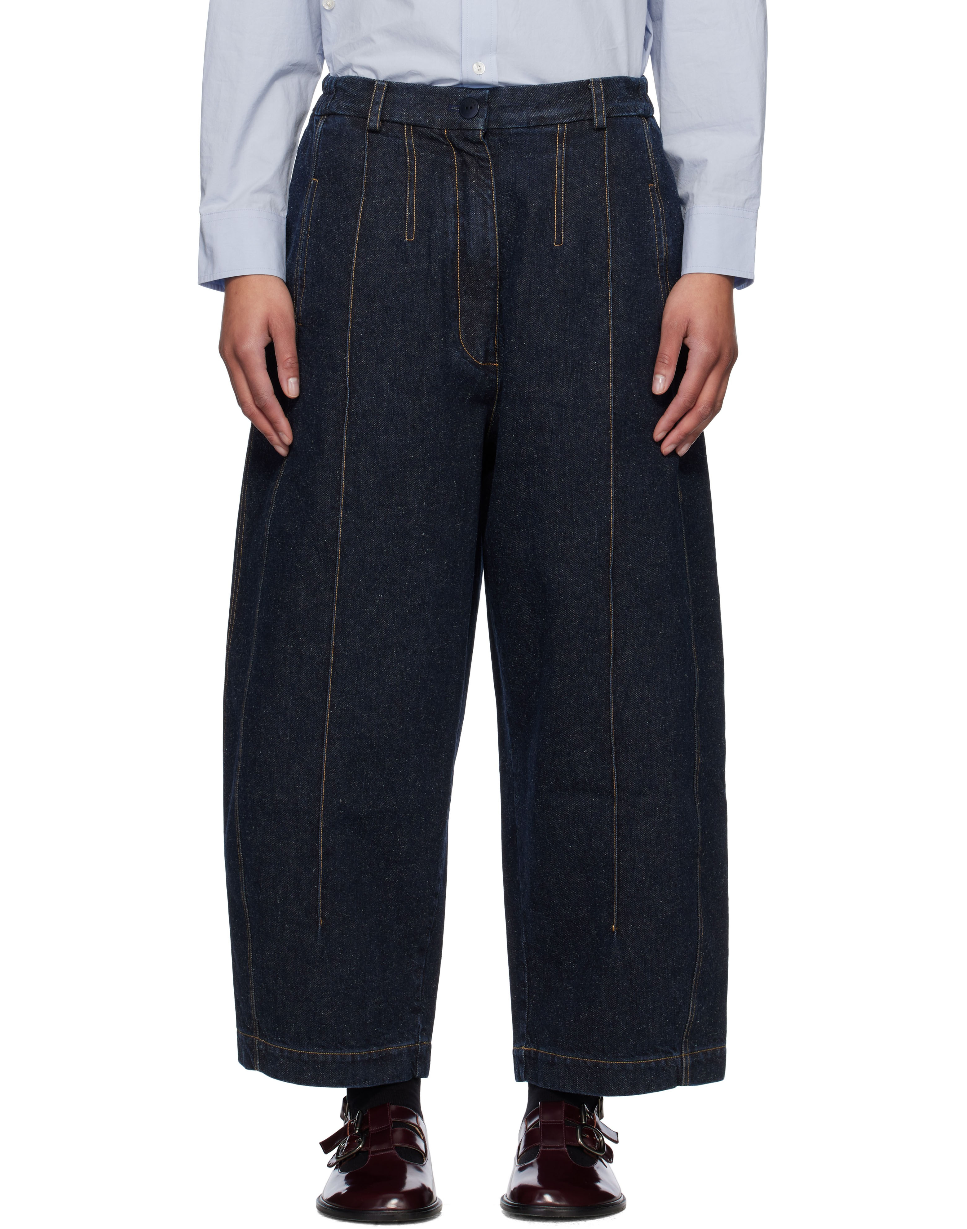 Cordera, Blue Seam Curved Jeans