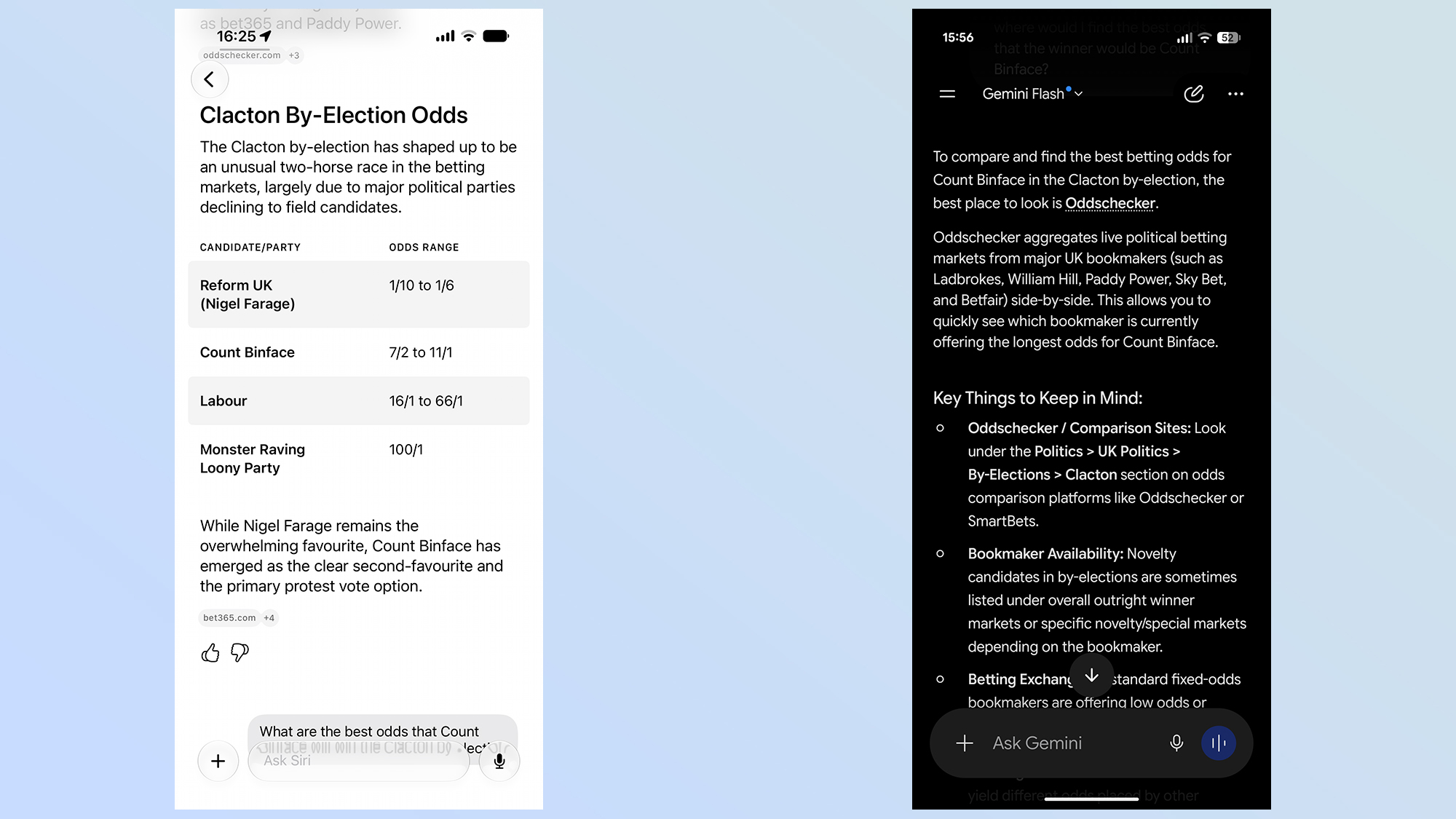 siri vs gemini questions and answers