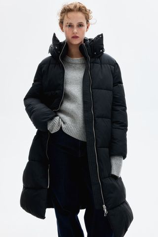 Water-Repellent Puffer Coat