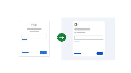 New Google login page