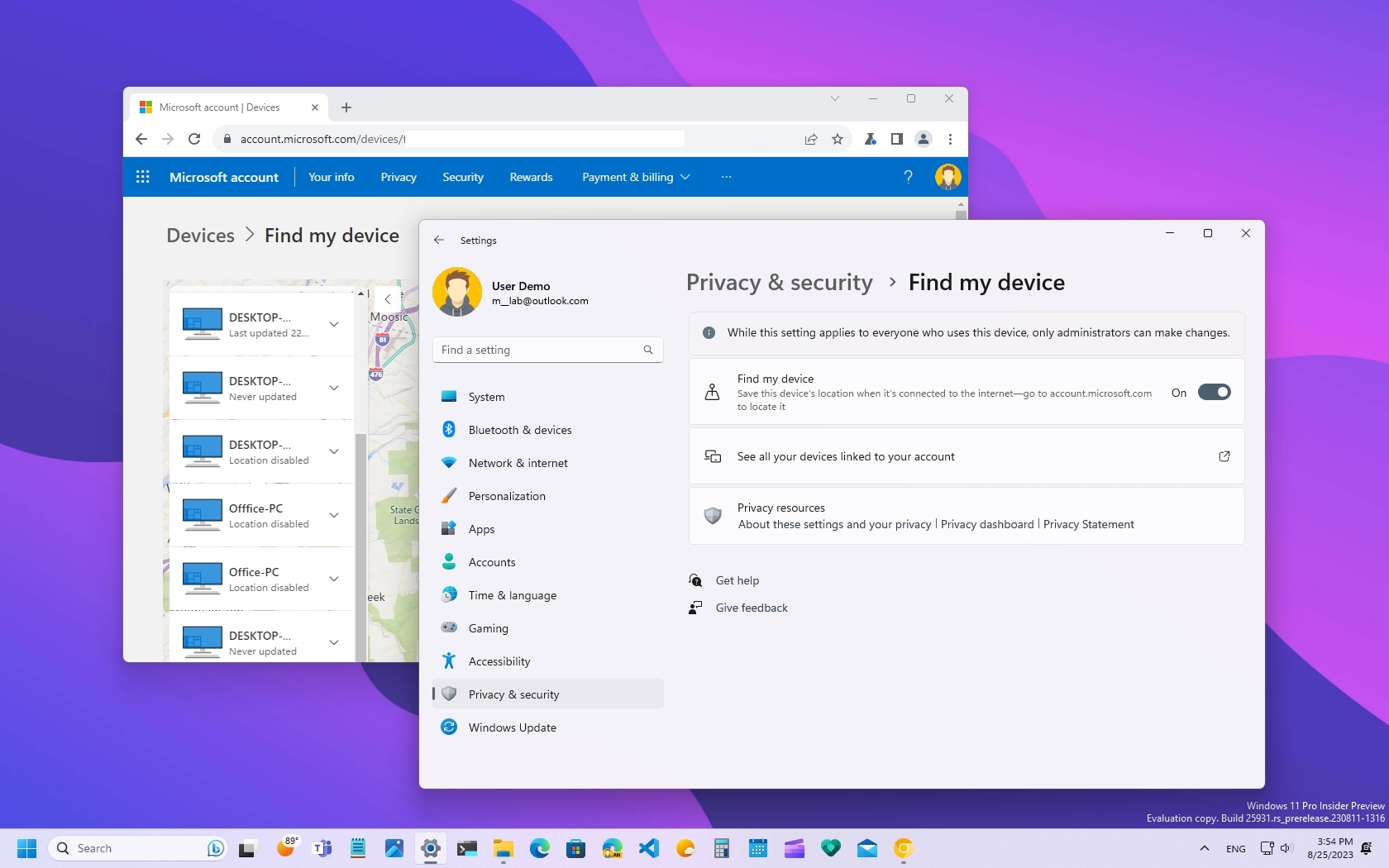 How to enable Find My Device on Windows 11