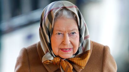 Queen Elizabeth II arrives at King's Lynn station, after taking the train from London King's Cross