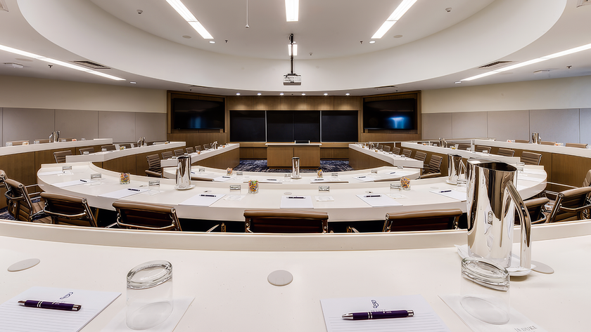 JB Duke Hotel conference room.