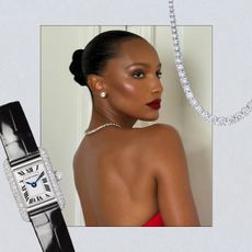 Collage of different women wearing the best fall 2026 luxury jewelry trends.