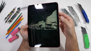 The iPad 2022 after a bend test