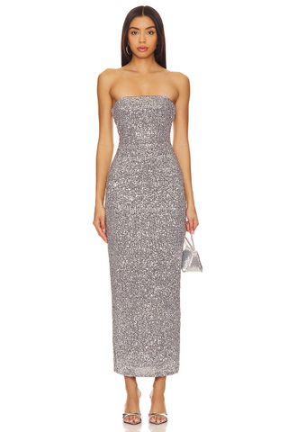 Camila Coelho Atiena Sequin Midi Dress