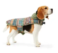 YOULY The Nature Lover Olive Multicolor Reversible Dog Puffer Coat