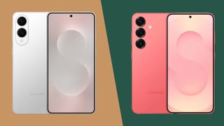 A Samsung Galaxy S25 Edge and a Samsung Galaxy S25