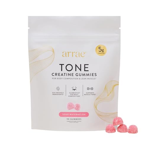 Arrae Creatine Gummies for Women, Muscle &amp;amp; Strength, Sour Watermelon, 90 Ct