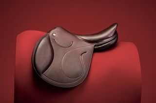 Hermès Selle Faubourg show jumping saddle 2023. Courtesy of Hermes
