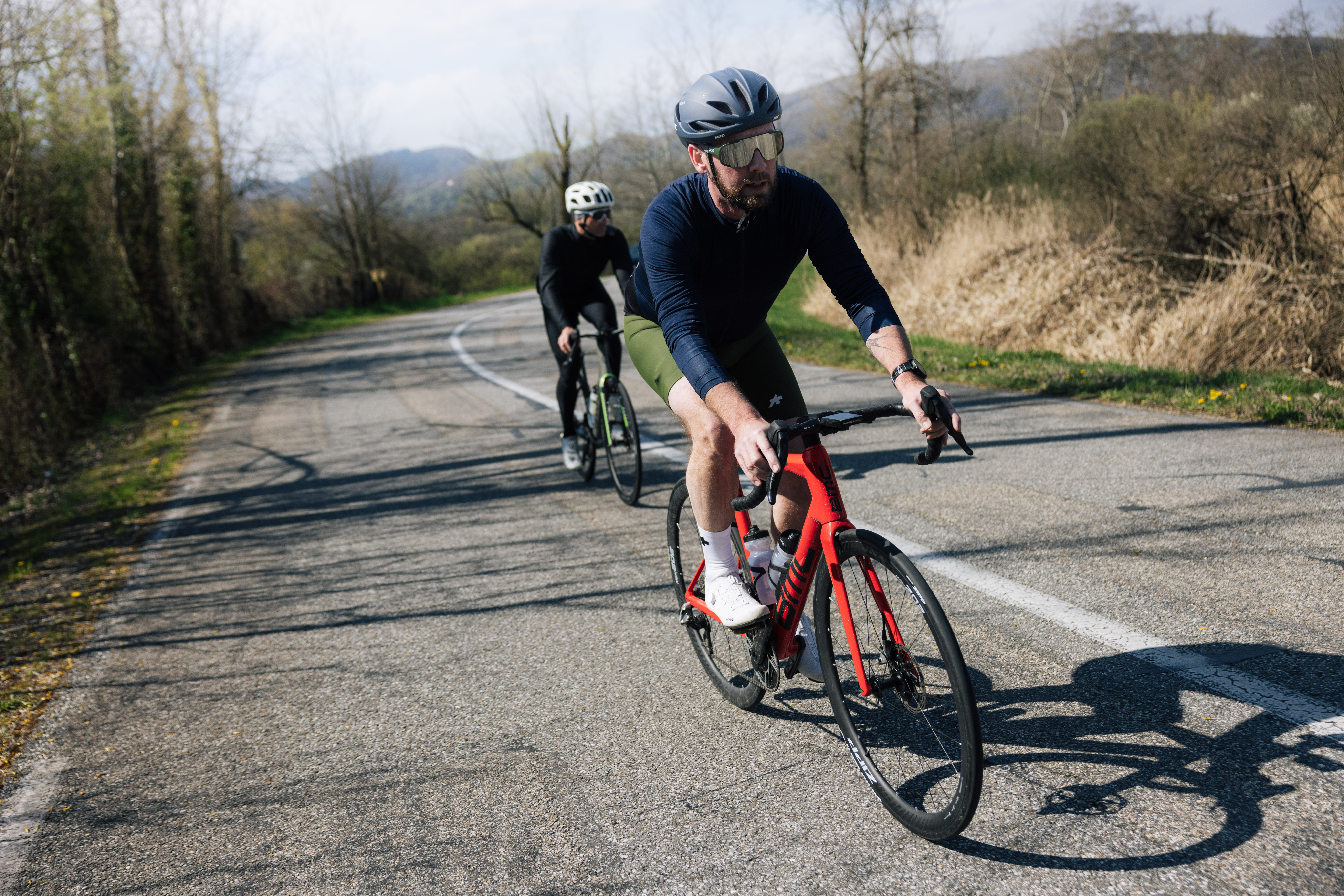 Andy Carr rides on the Zipp 202 wheels 