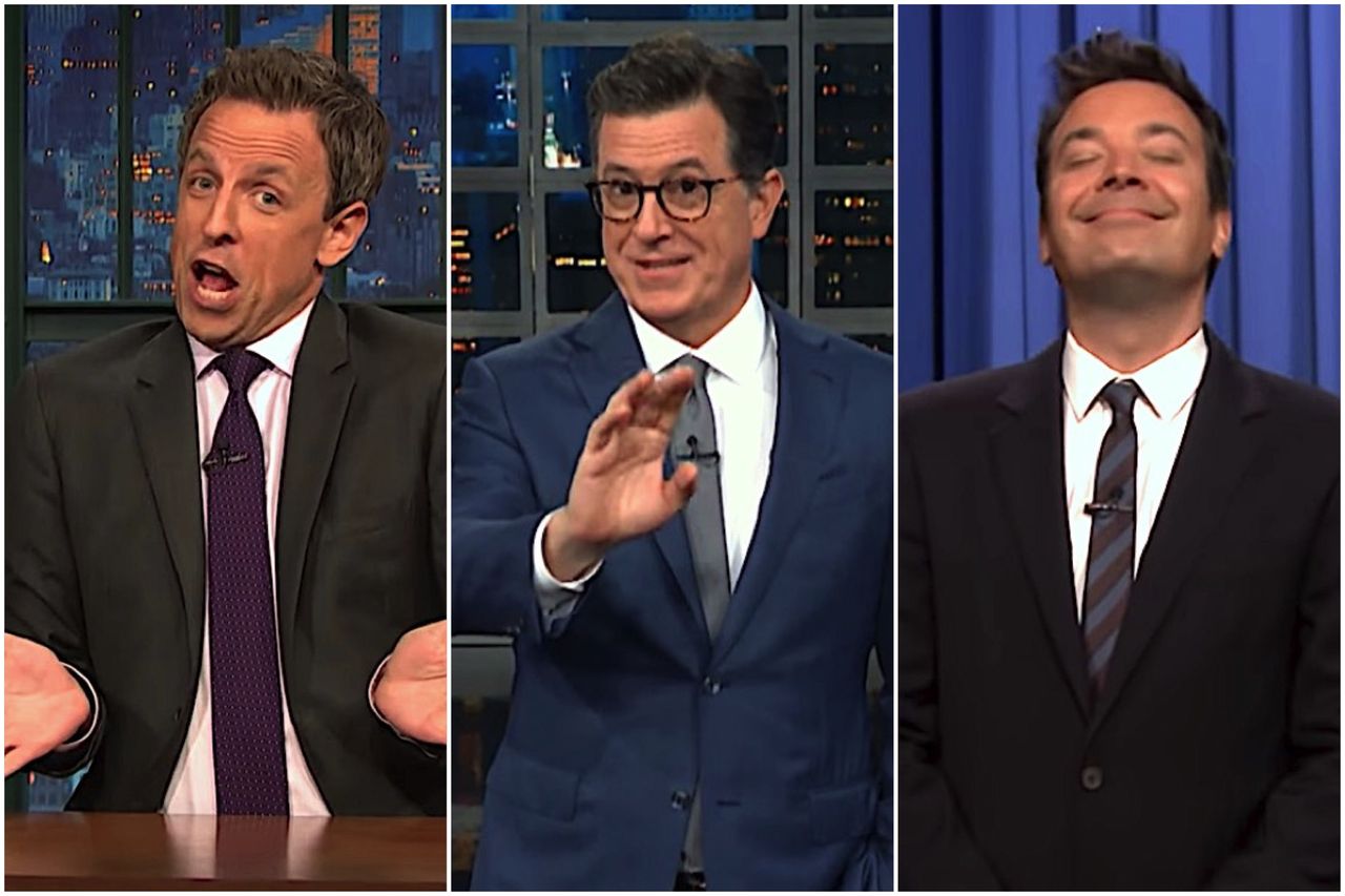 Late night hosts thrash Trump on immigration