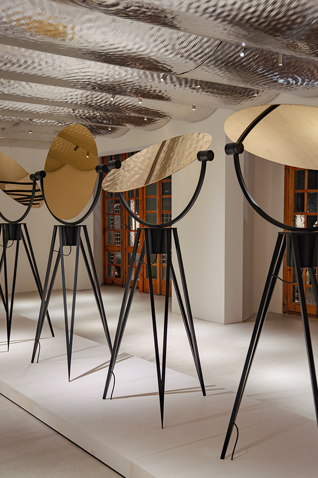 view of installation at casa batllo with a rippling ceiling