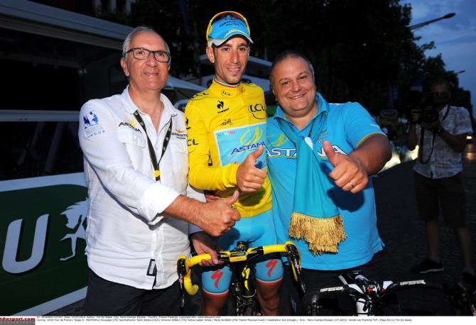 Thumbs up Giuseppe Martinelli, Vincenzo Nibali and Paolo Slongo