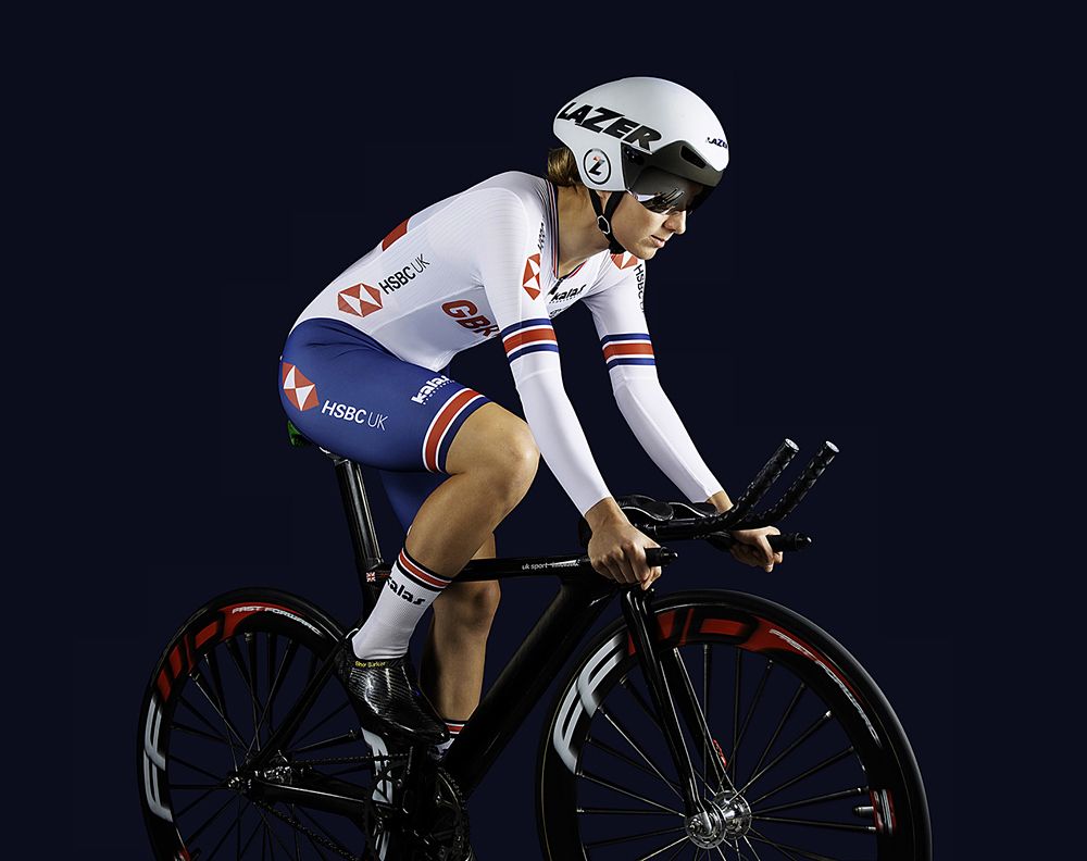 Elinor Barker in the new British Cycling team kit