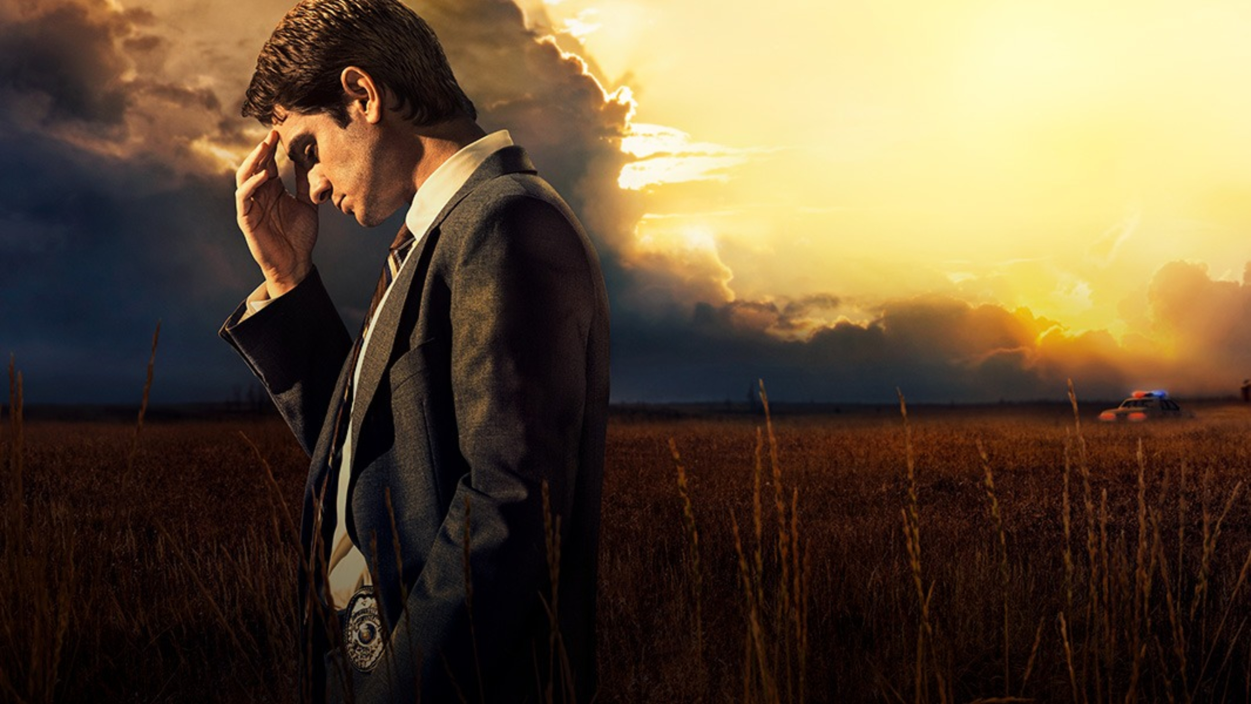 Andrew Garfield på plakaten til serien Under the Banner of Heaven