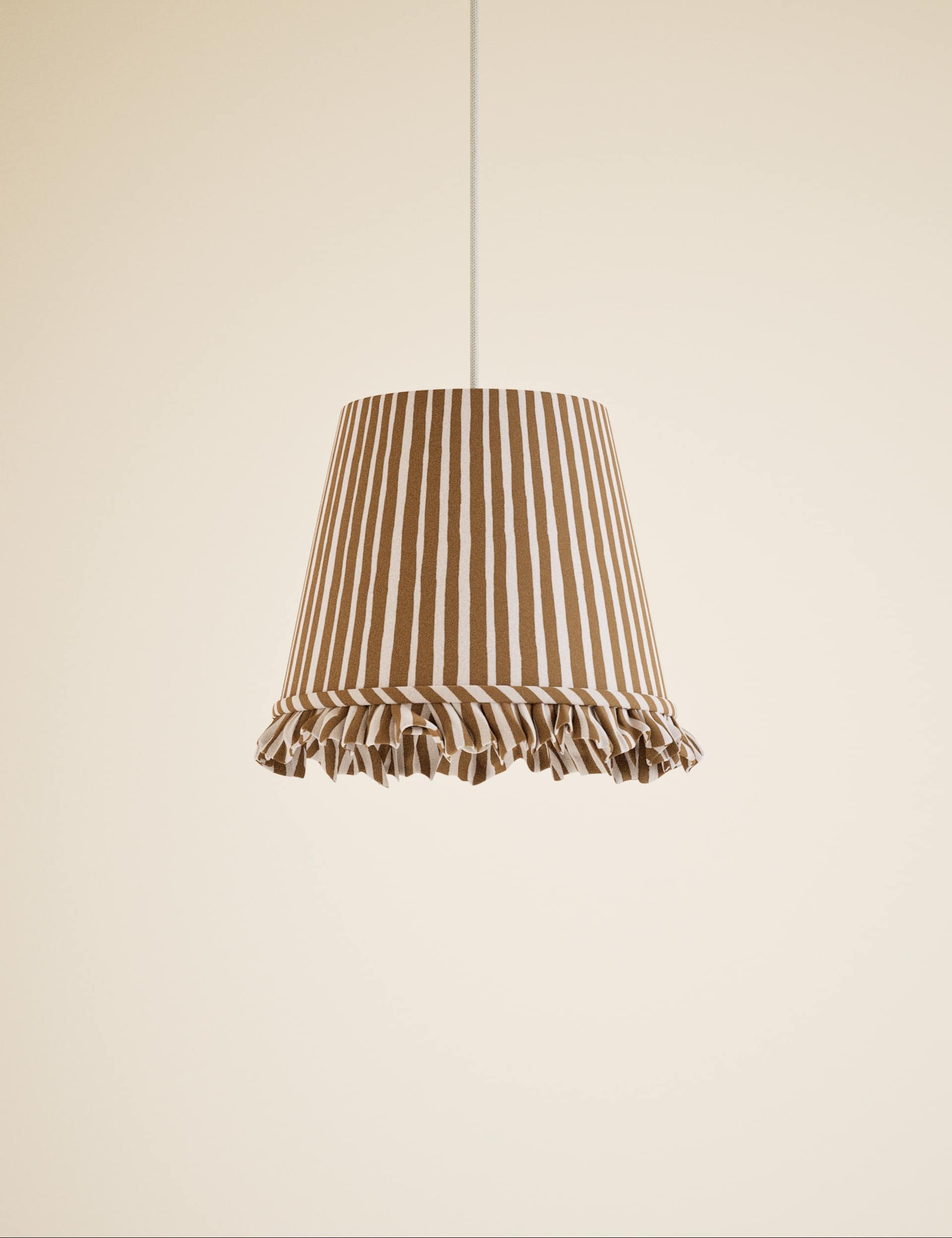 Watercolour Stripe Ruffle Edge Lamp Shade