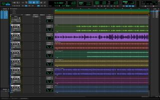 Avid Pro Tools audio editor in action
