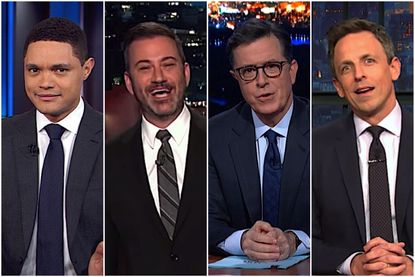 Late night comedians on Trump's flushing habits