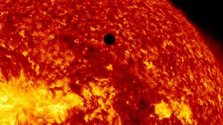 SDO's Ultra-high Definition View of 2012 Venus Transit - 304 Angstrom