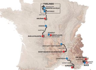 The map of the 2022 Paris-Nice