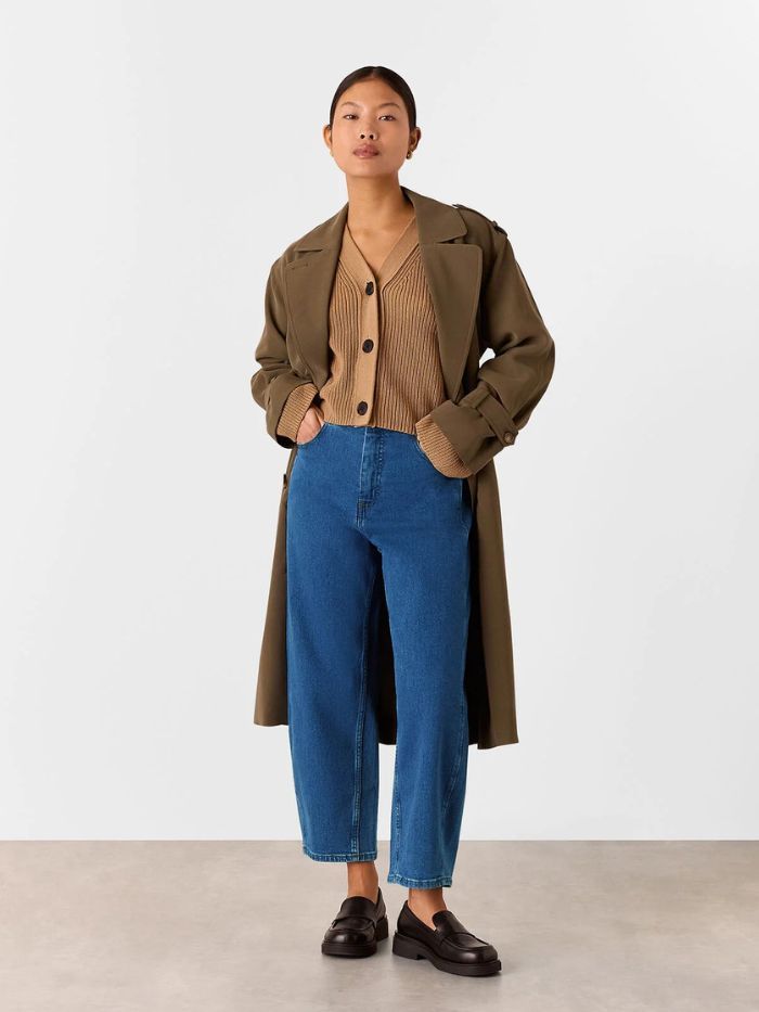 Whistles Denim Petite Stretch Barrel Leg Jean