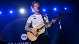 Ed Sheeran performs on stage for Spotify’s Billions Club Live show at Royal Dublin Society on November 03, 2025 in Dublin, Ireland