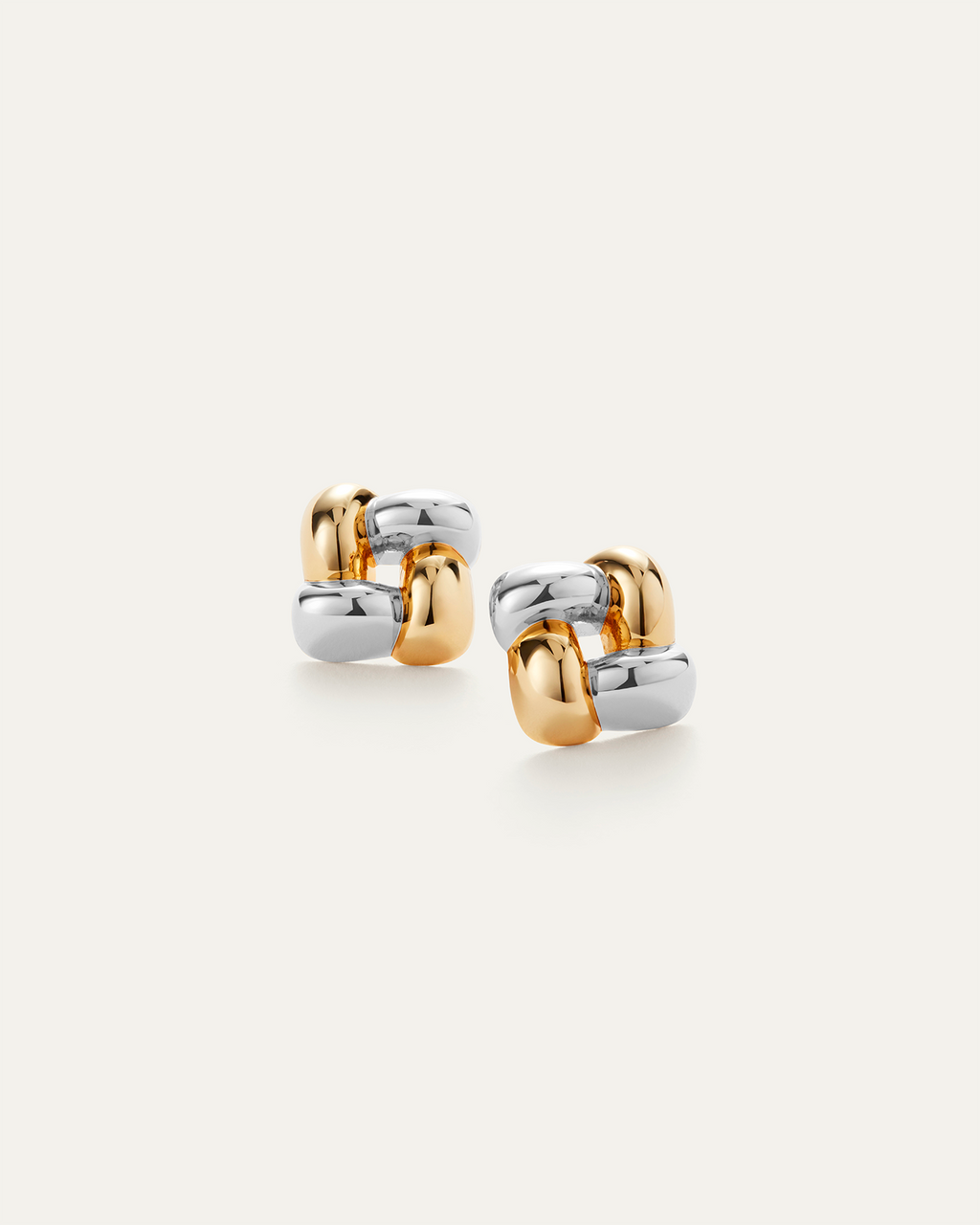 Small Woven Square Earrings