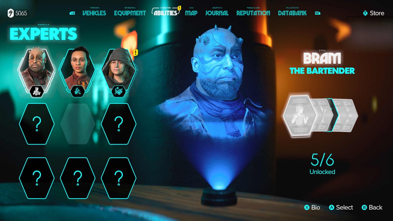 Screenshot of Star Wars Outlaws on Xbox Series X.