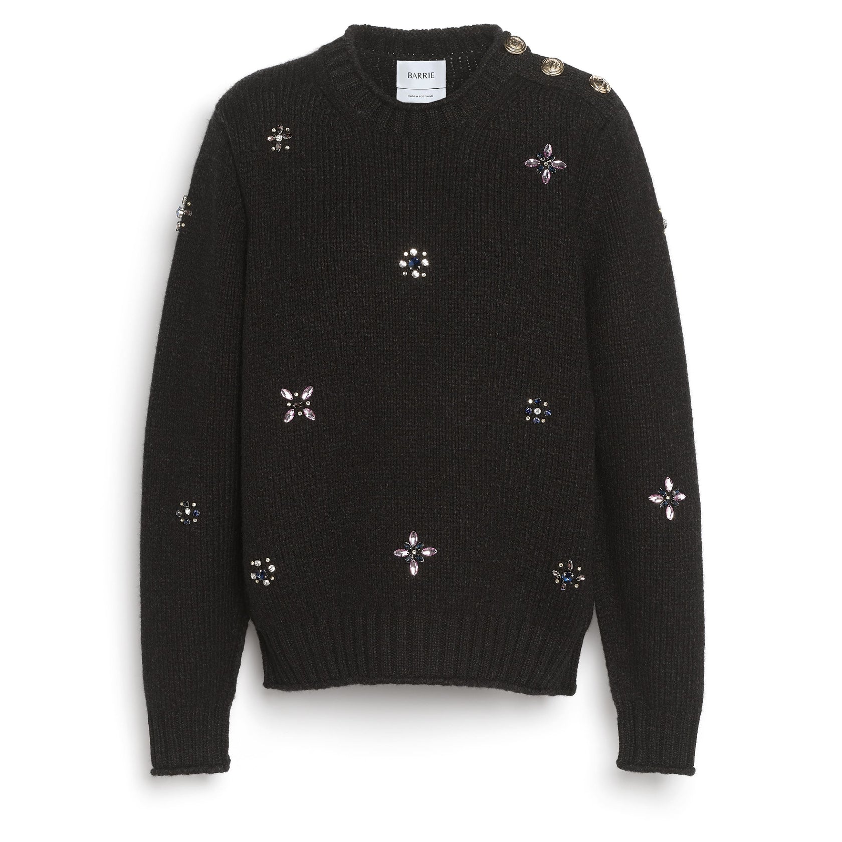 barrie embroidered cashmere jumper