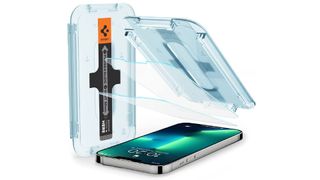 best iPhone screen protector: Spigen EZ Fit Tempered Glass Screen Protector for iPhone 13