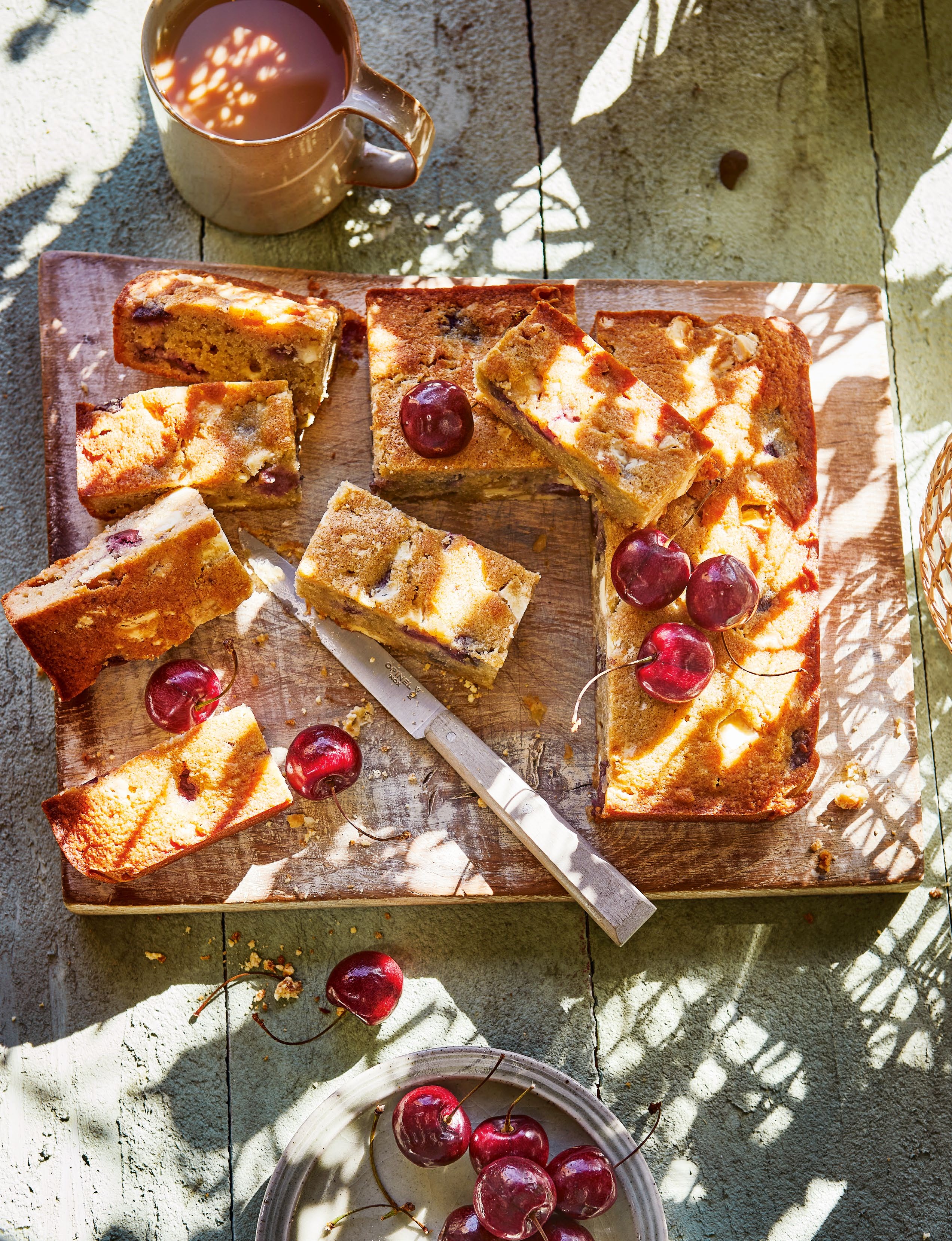 White chocolate, cherry and almond