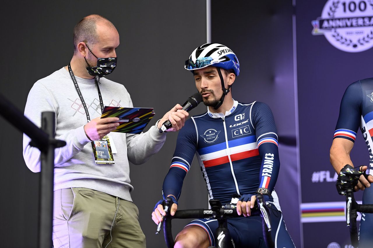 2021 UCI Road World Championships Flanders - men Elite Road Race - Antwerp - Leuven 268,3 km - 26/09/2021 - Julian Alaphilippe (France) - photo Nico Vereecken/PN/BettiniPhoto&Acirc;&copy;2021