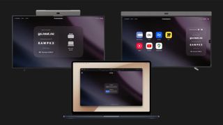 The Neat Open communications platform on a display, tablet, and laptop.