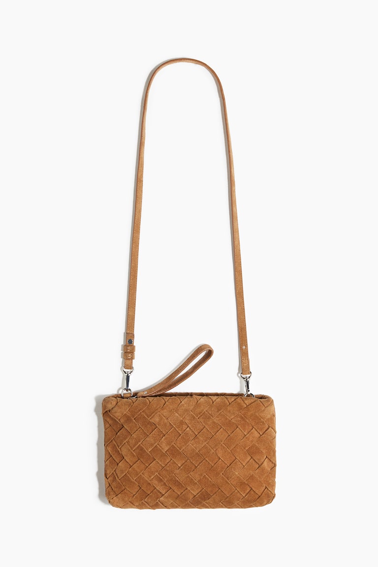 Braided Suede Clutch Bag