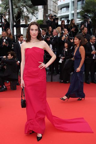Alexa Chung attends the "Killers Of The Flower Moon" red carpet during the 76th annual Cannes film festival at Palais des Festivals on May 20, 2023 in Cannes, France.