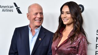 Emma and Bruce Willis in 2019 on a red carpet