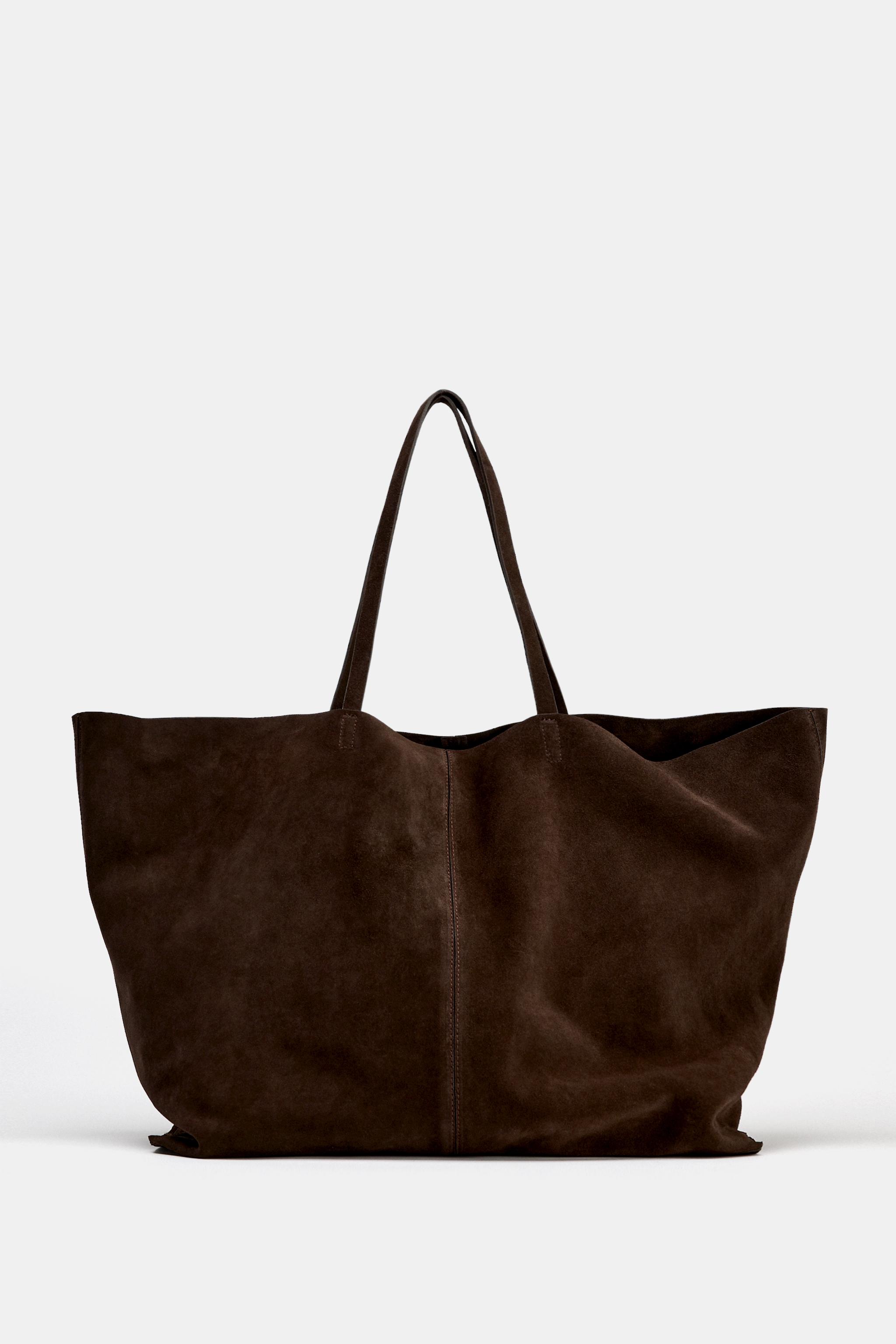 Split Suede Maxi Tote Bag