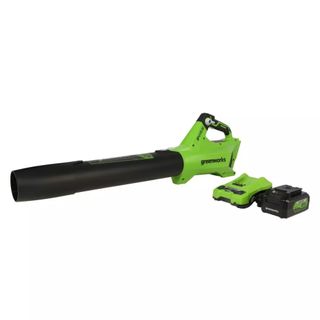 Greenworks POWERALL 24V 2Ah Cordless 450CFM / 110MPH Brushless Axial Leaf Blower Kit - Target