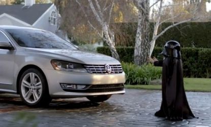 In the Volkswagen Super Bowl commercial, a mini Darth Vader finds he has the power to turn the car on (sort of). 