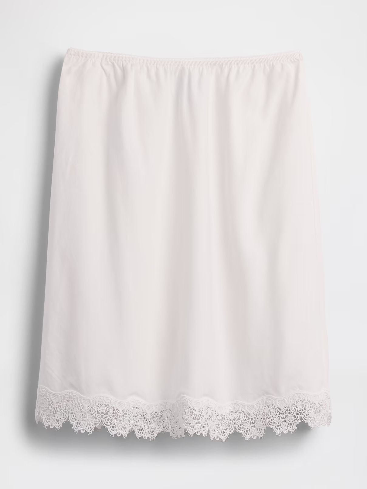 Gap, Linen-Blend Lace-Trim Skirt