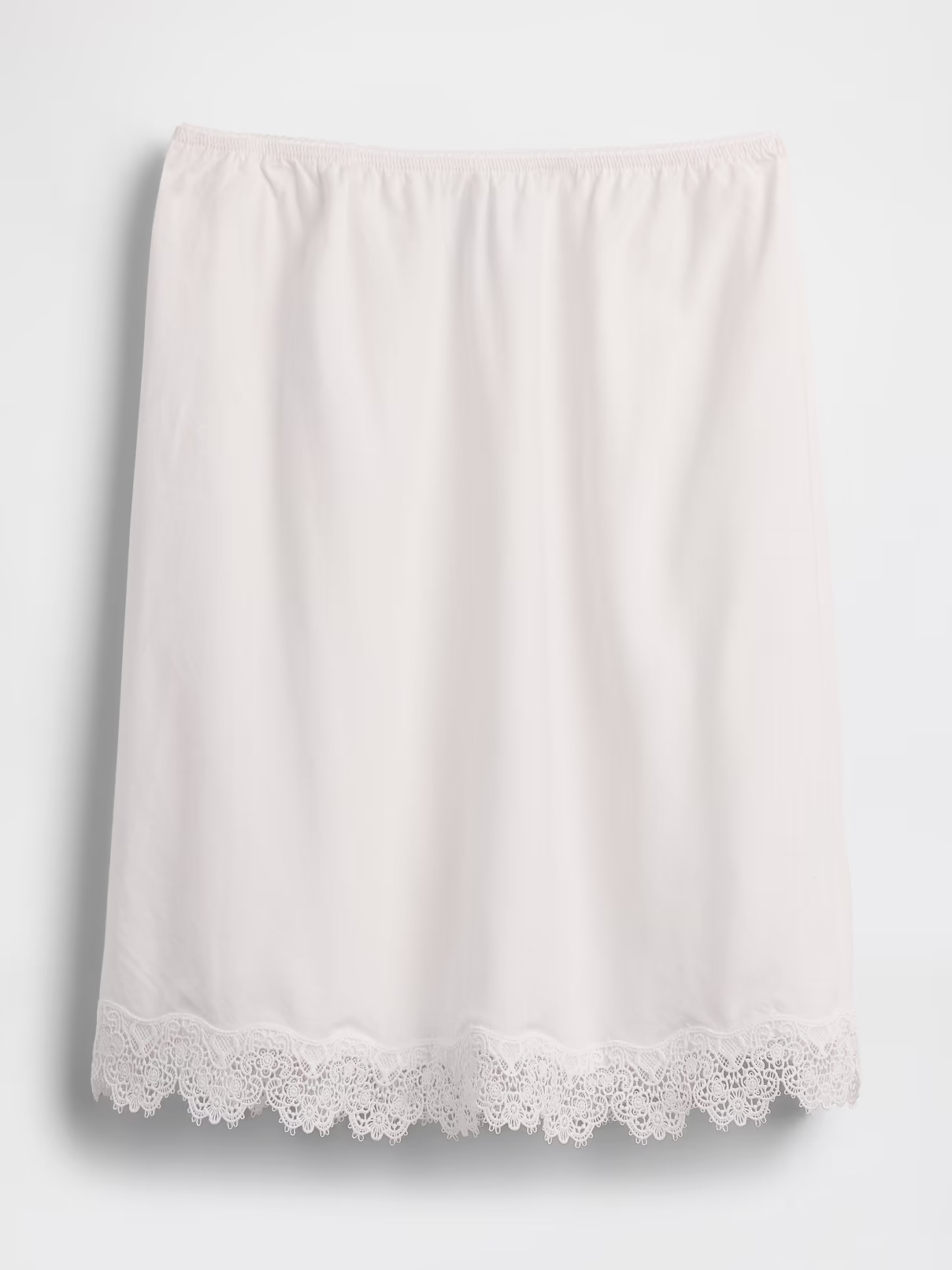 Gap, Linen-Blend Lace-Trim Skirt