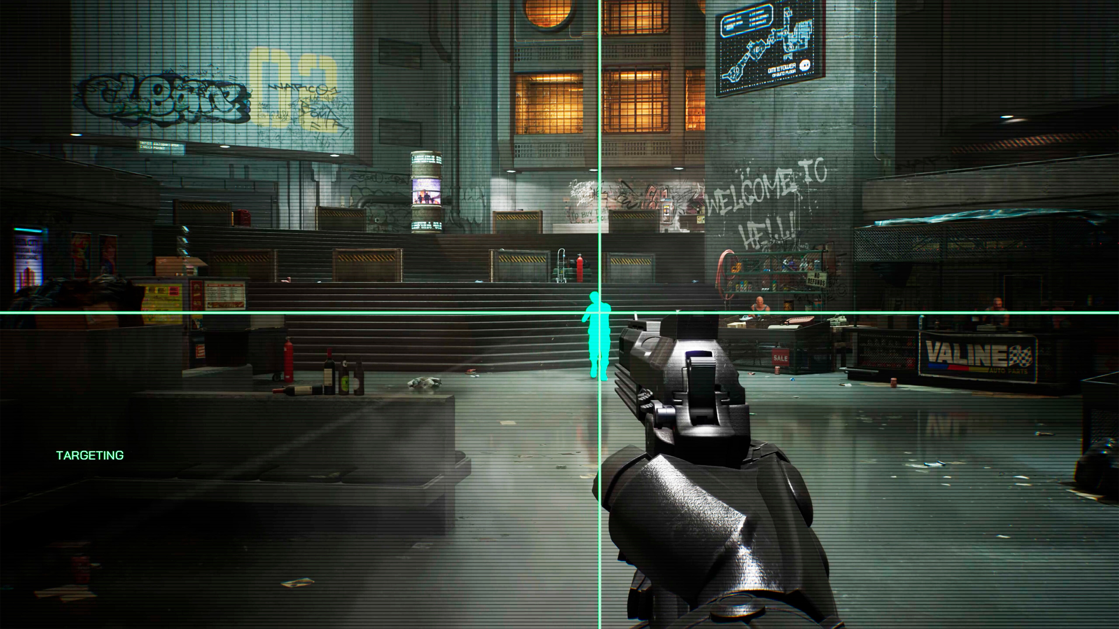 RoboCop scans for enemies in RoboCop: Rogue City - Unfinished Business