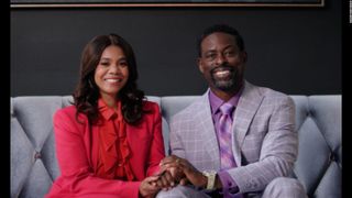 Regina Hall and Sterling K. Brown as Trinitie Childs and Lee-Curtis Childs in Honk for Jesus. Save Your Soul.