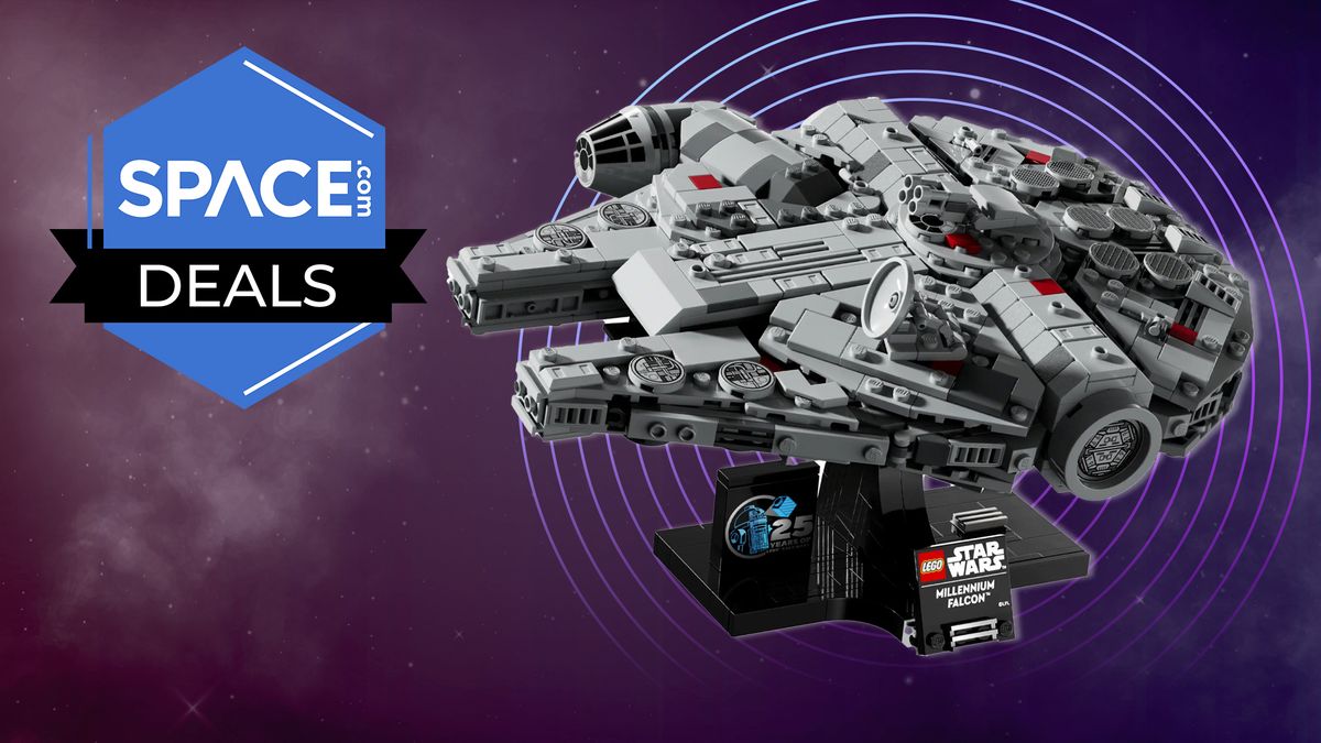 Lego Star Wars Millennium Falcon with Space.com deals logo