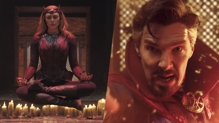 Scarlett Witch and Doctor Strange in Doctor Strange in the Multiverse of Madness